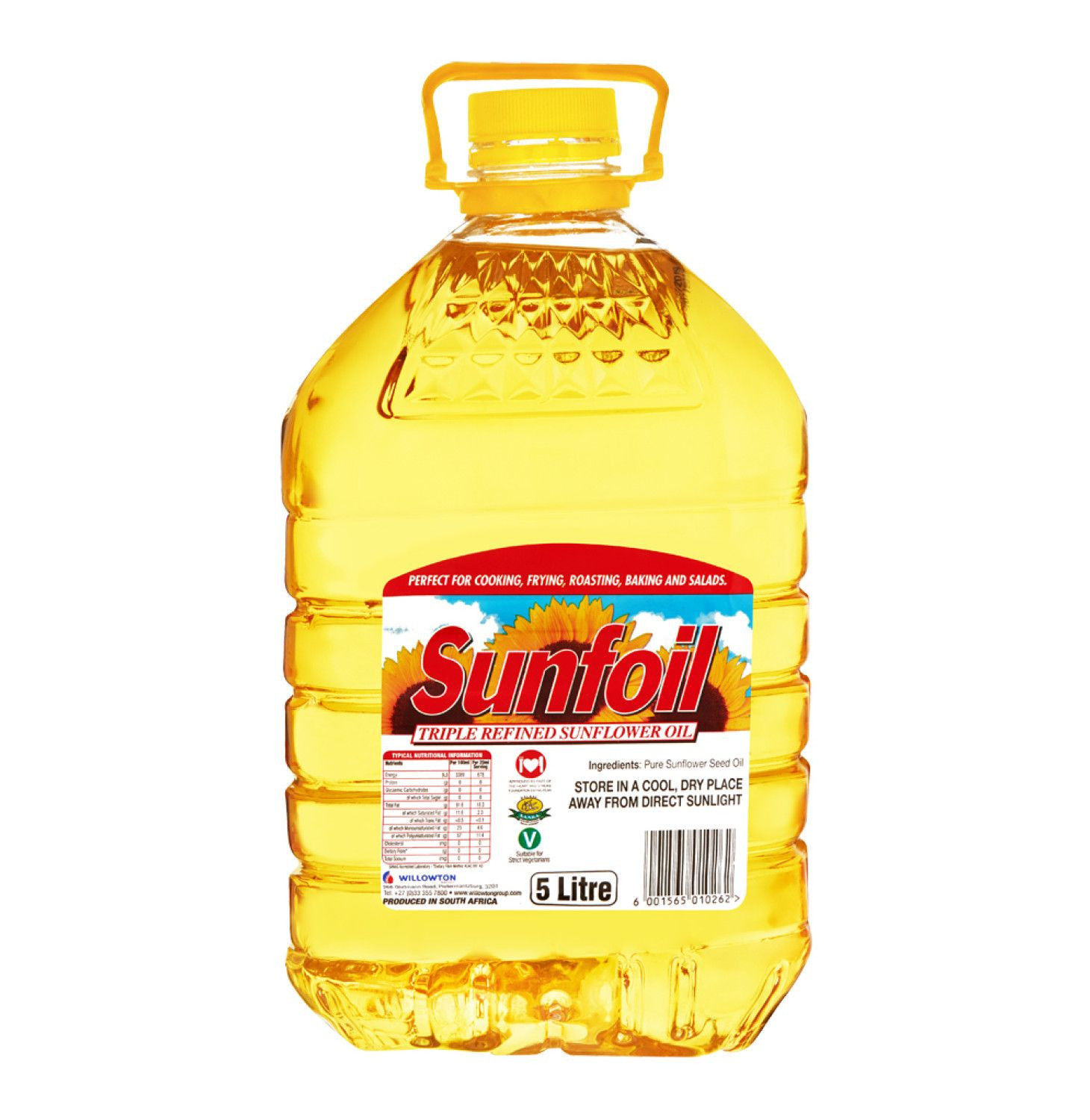 100% Pure and Refined Edible Sunflower Cooking Oil
